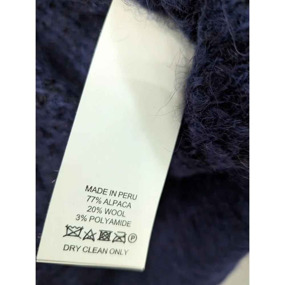 NEVER WORN LARGE Kate Spade Leopard Print Alpaca Wool Blend Mock Neck Sweater